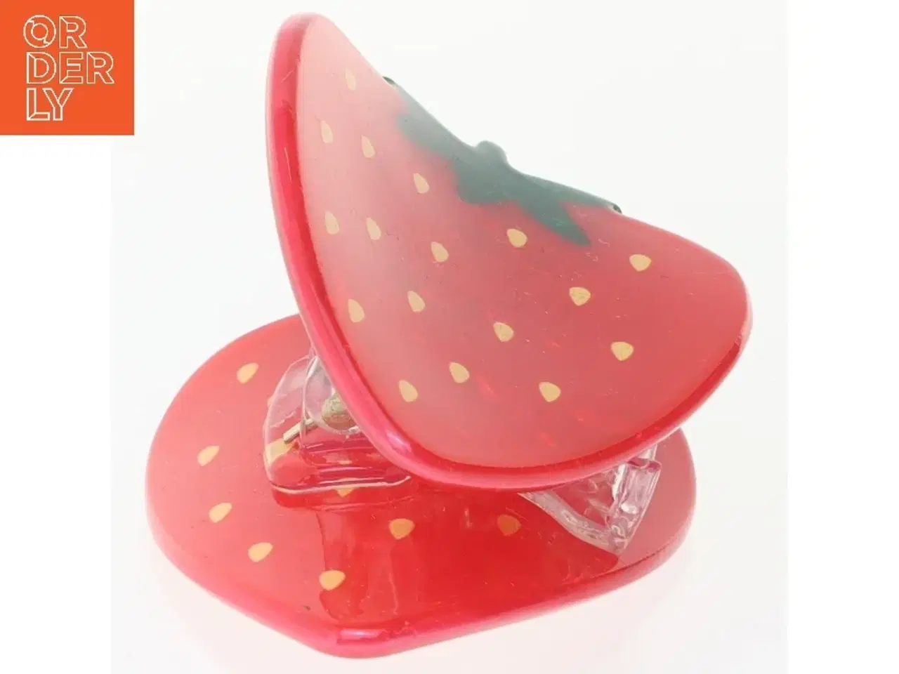 Billede 4 - Jordbær hårspænde (str. 6 cm)