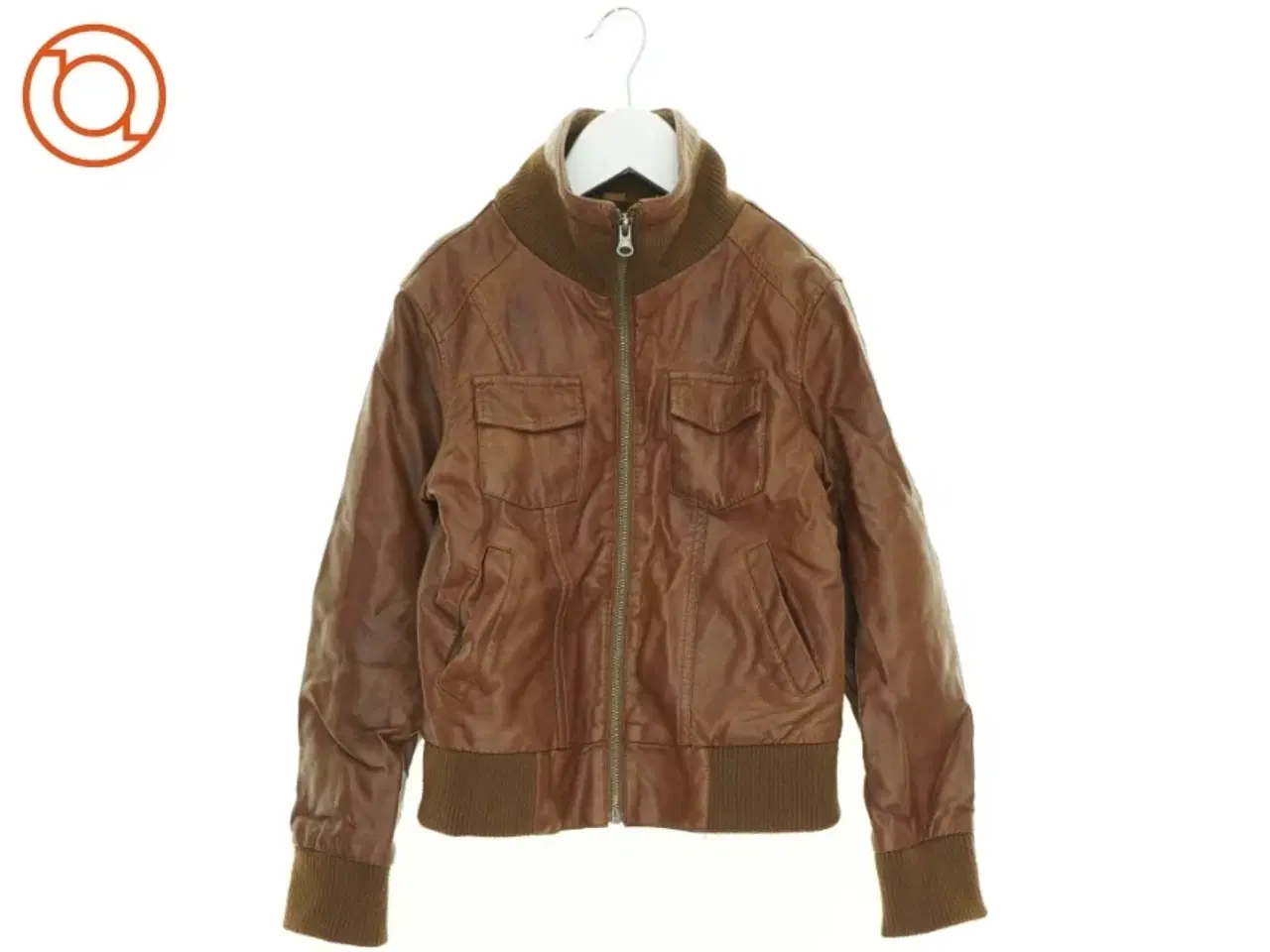 Billede 1 - Læder look Pilot jakke (str. 140 cm)