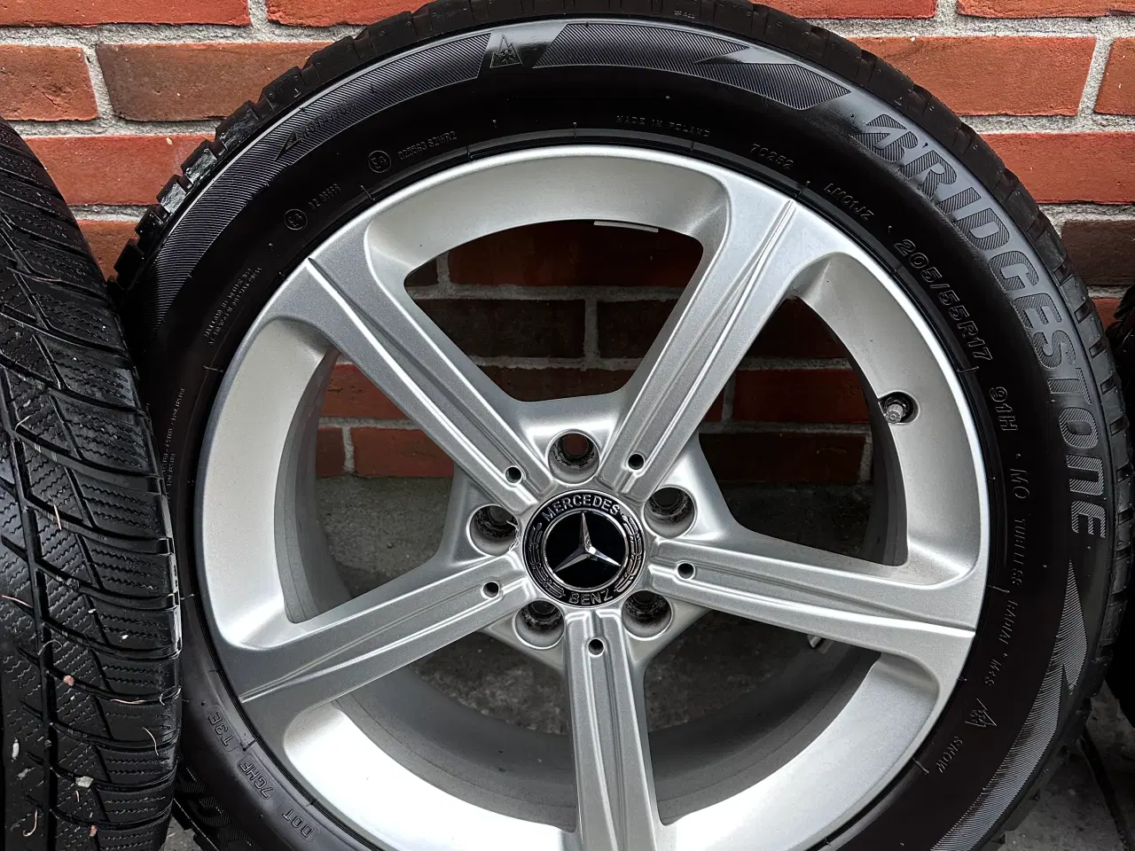 Billede 3 - 17” 5x112 Originale Mercedes alufælge m vinterdæk