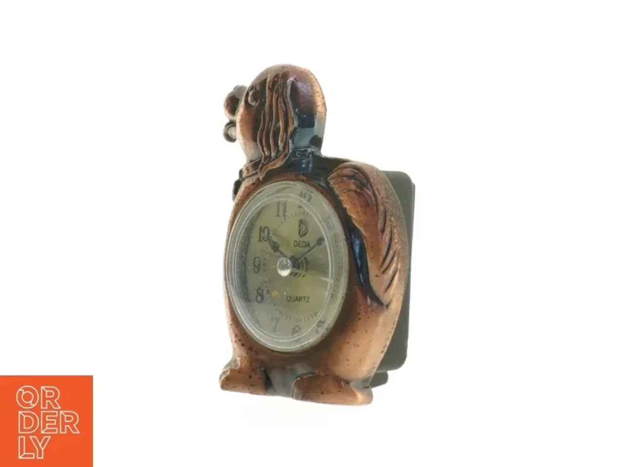 Billede 4 - Vintage Kobber Hunde Ur (str. 10 x 8 x 3 cm)