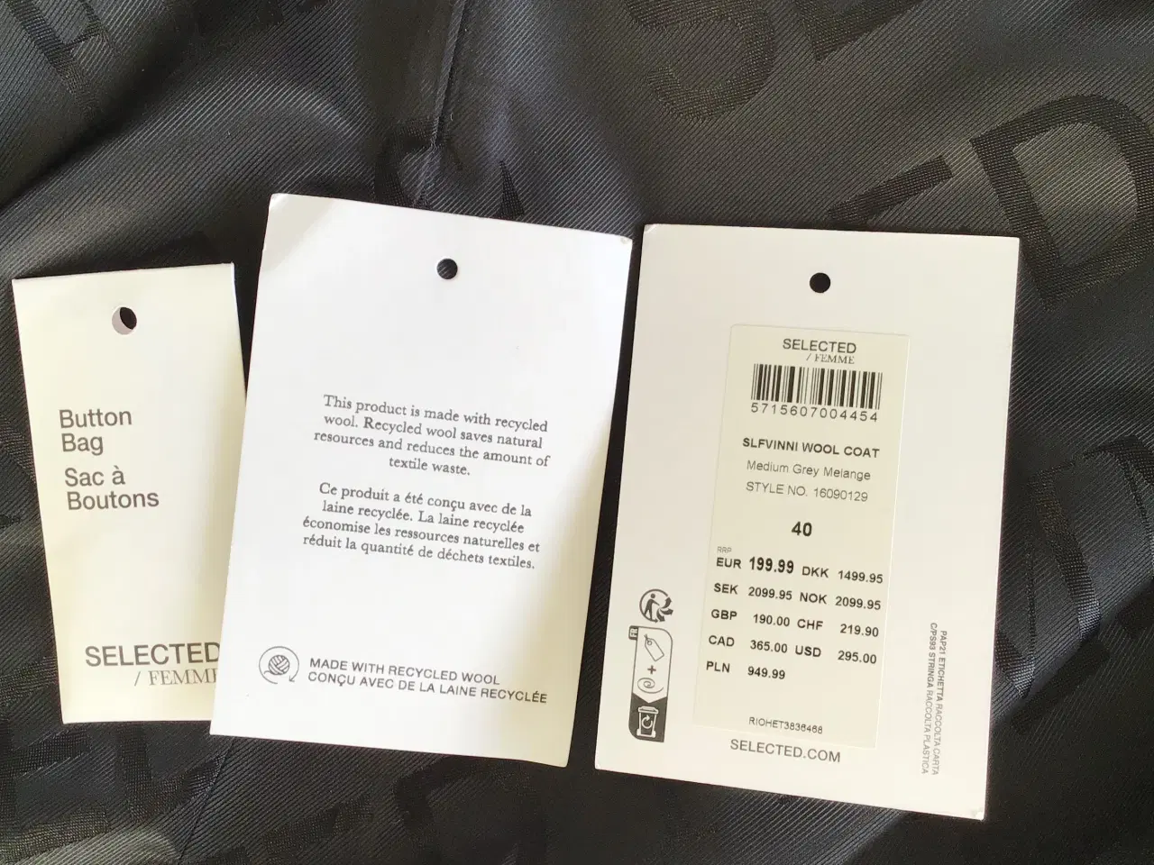 Billede 7 - Uldfrakke i grå med knapper