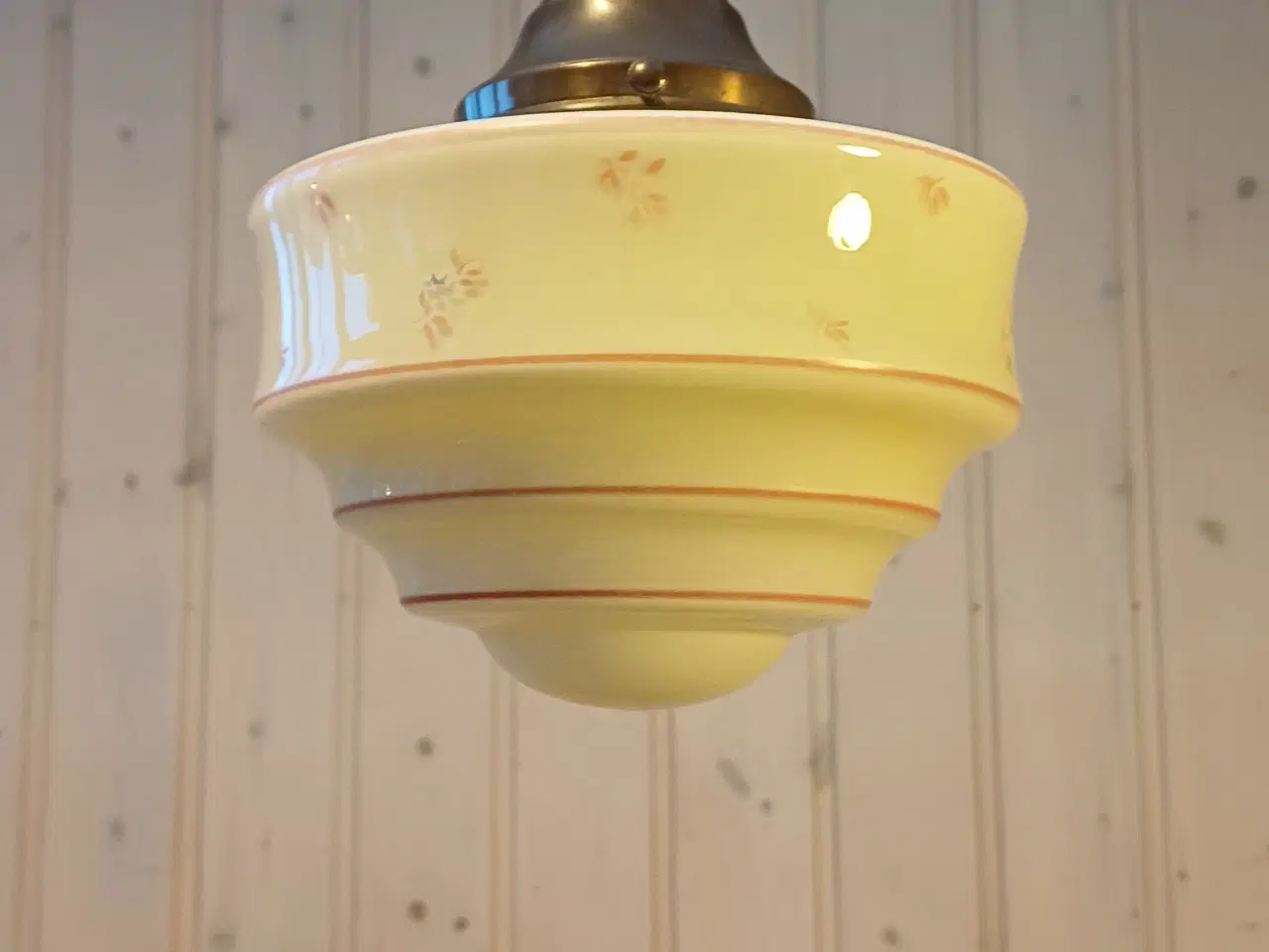 Billede 7 - Vintage/Retro loftlampe med glasskærm