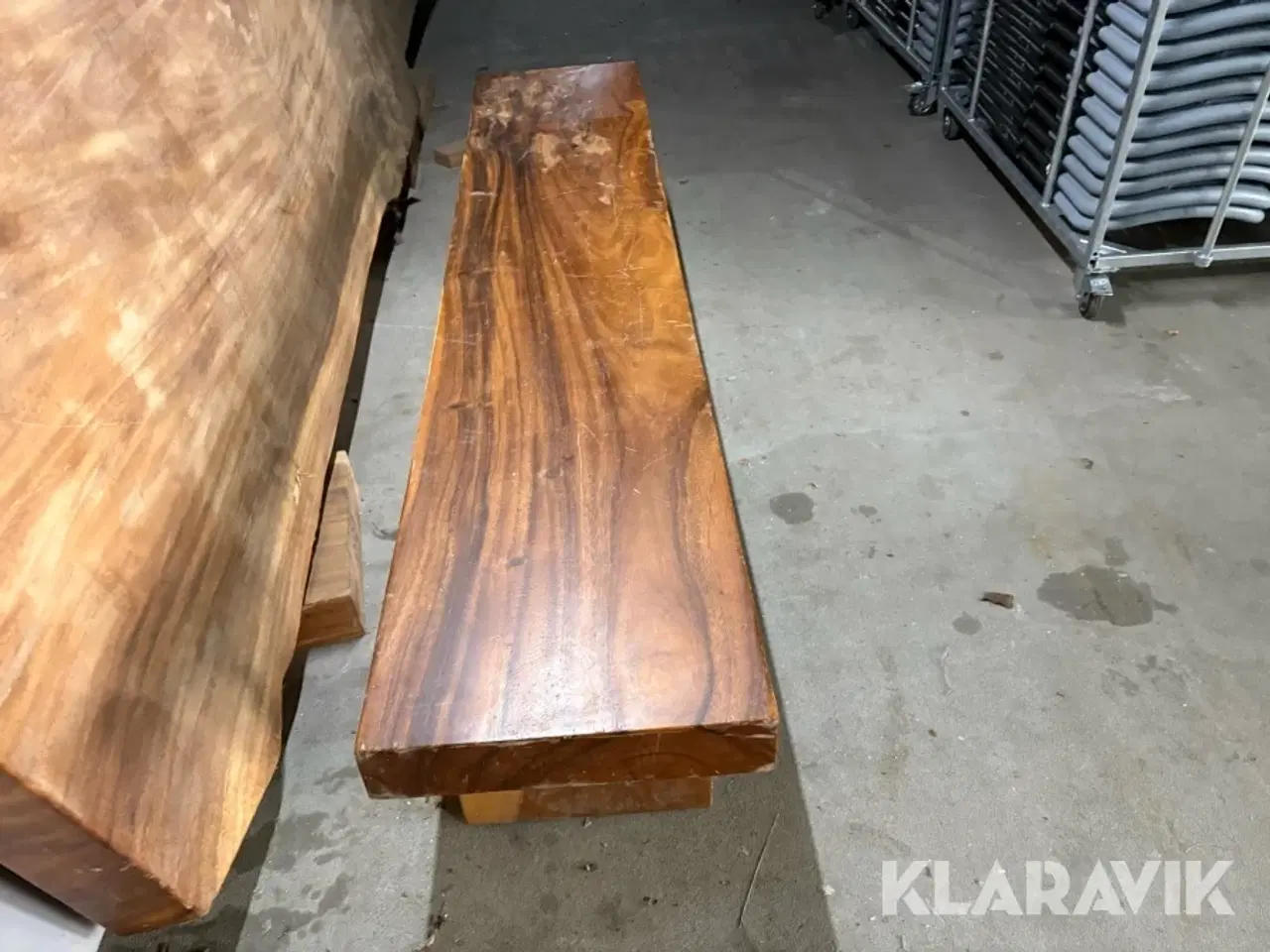 Billede 2 - Planke bænk Akacie Olieret