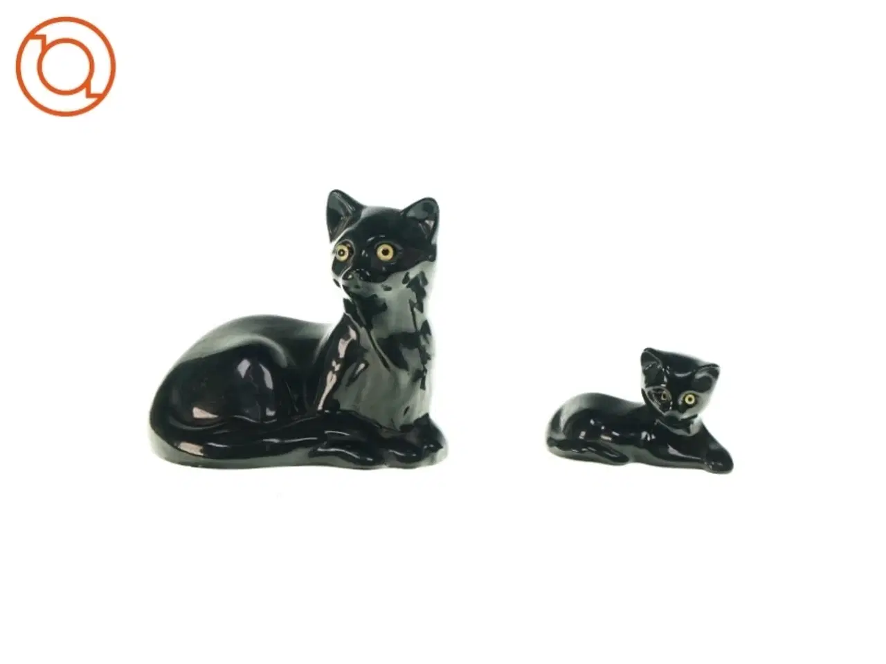 Billede 1 - Dekorative kattefigurer 2 stk. (str. L:12 og 19cm)
