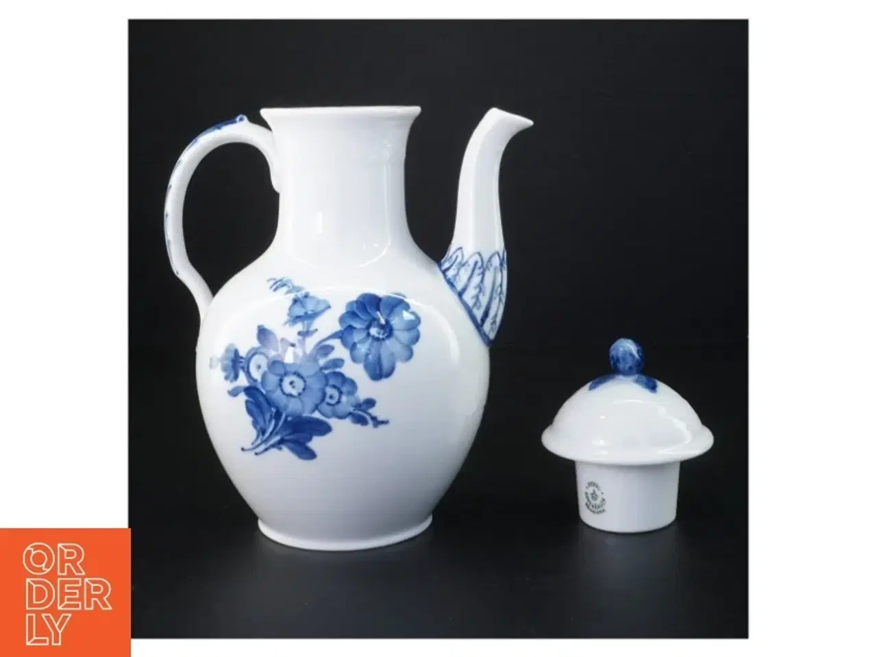 Billede 4 - Blå Blomst porcelænskande fra Royal Copenhagen (str. 25 x 19 x 14 cm)