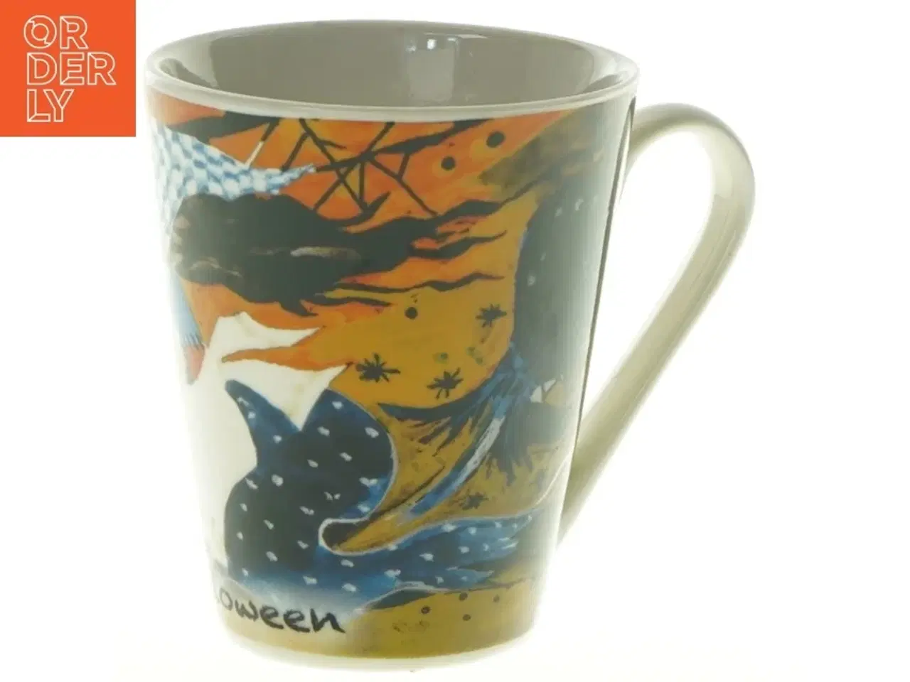 Billede 1 - Keramikkrus med Halloween-motiv (str. 10 x 11,5 cm)
