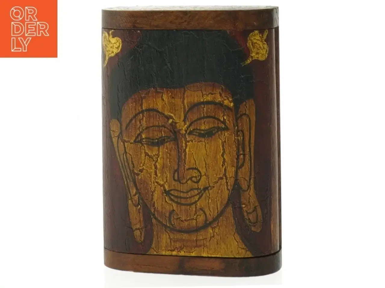 Billede 1 - Teak Træboks med Thai Buddha udskæringer (str. 11,5 cm)