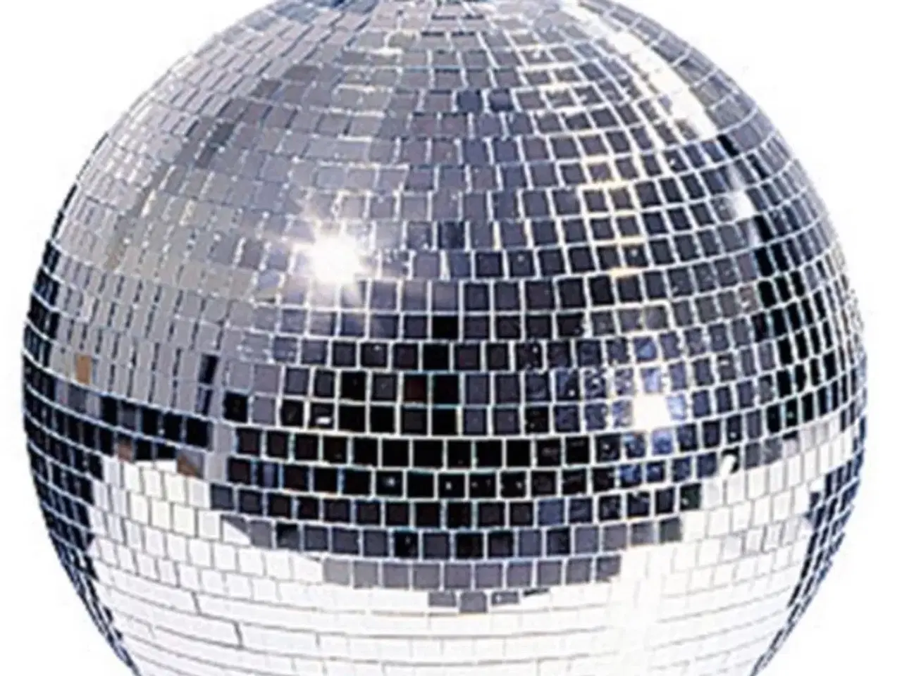 Billede 1 - Sølv discokugle 50cm inkl. lys og motor (udlejes)