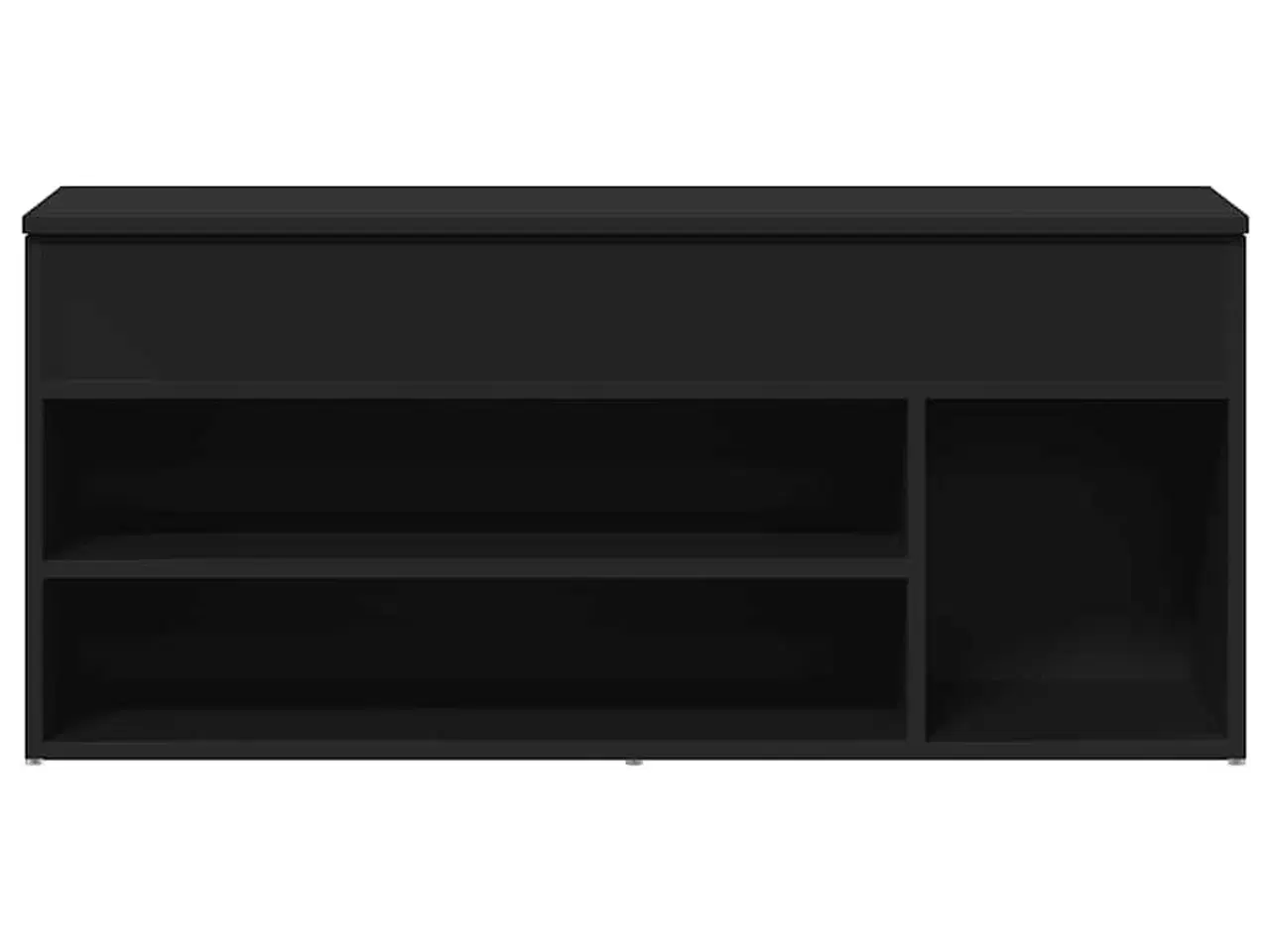 Billede 4 - Skobænk 102x30,5x45 cm konstrueret træ sort