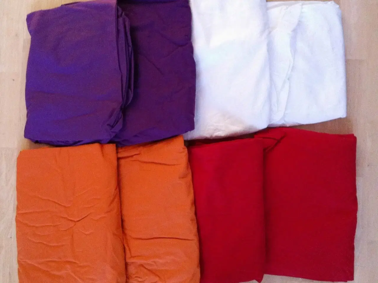Billede 1 - lagen, 200X90, hvid, rød, lilla, orange
