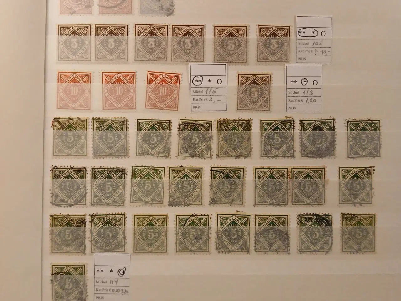 Billede 1 - Würtemberg (83) Lagerbog. 16 siders indstiksbog i 