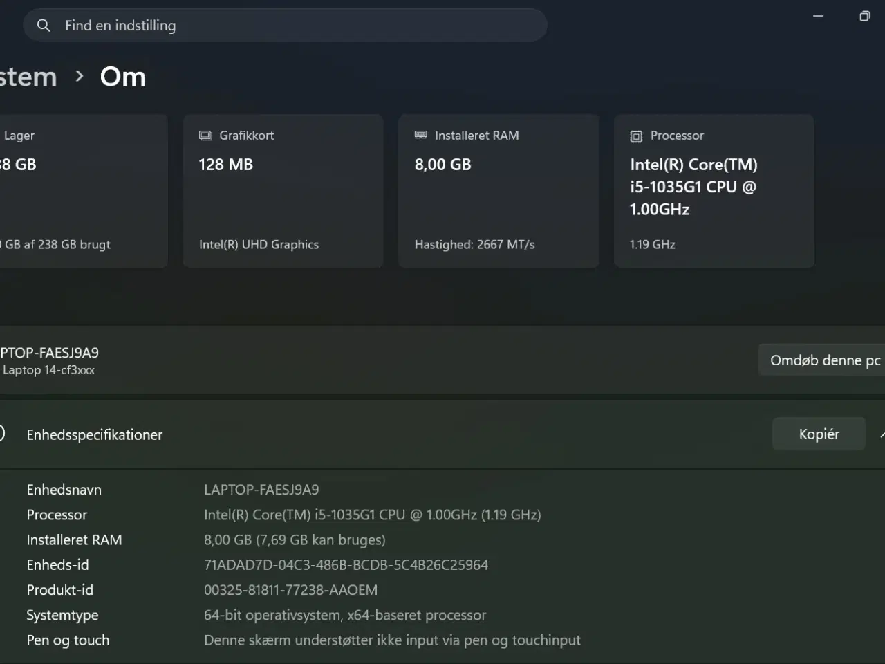 Billede 3 - HP 14-cf3423no