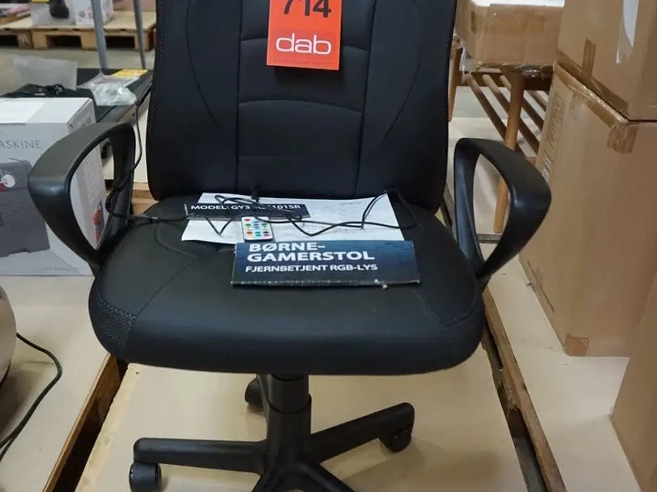 Billede 3 - Game YS Junior RGB Gamerstol - Sort