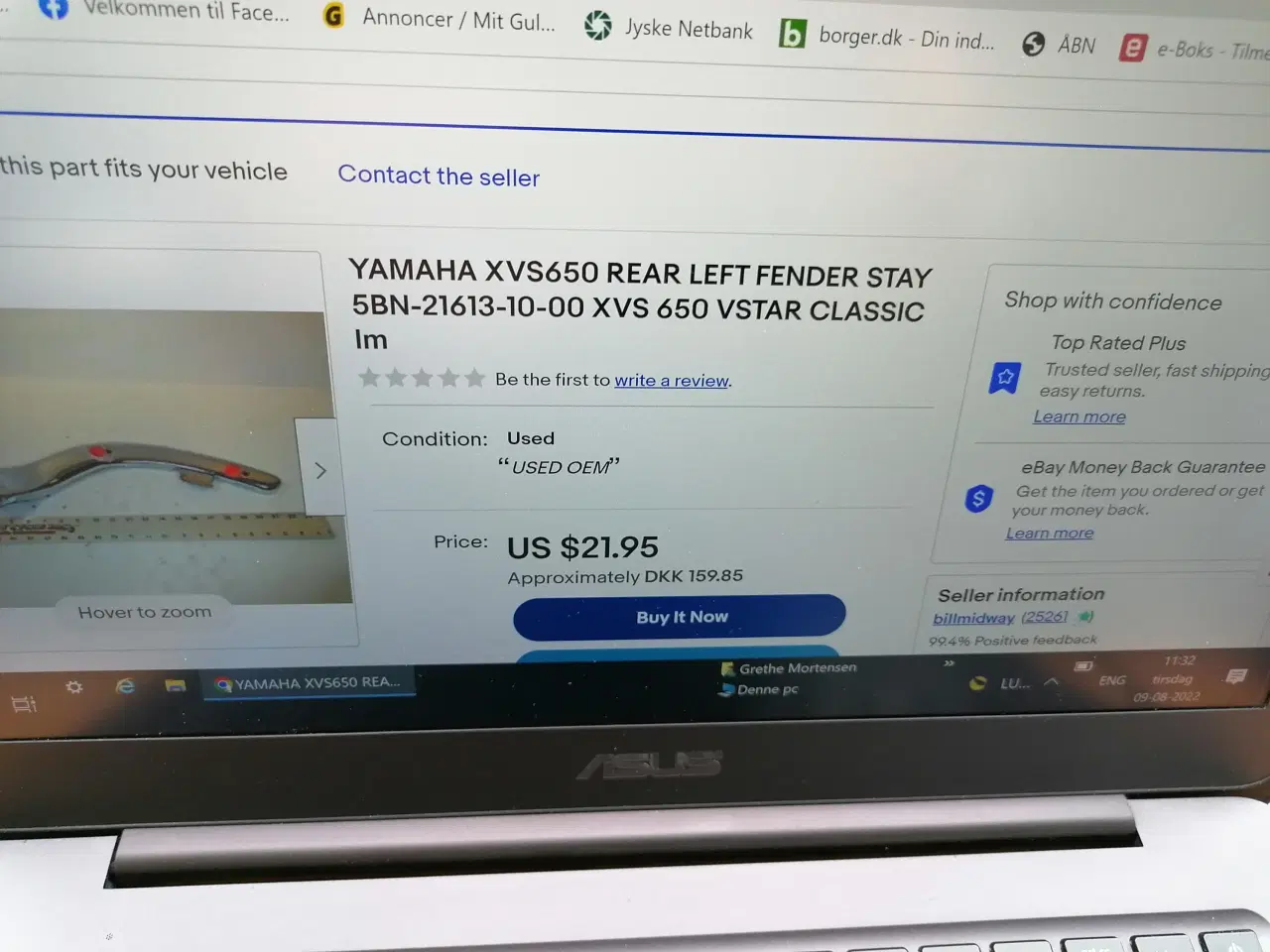 Billede 3 - Yamaha XVS 650,Dragstar V. star ( se%)