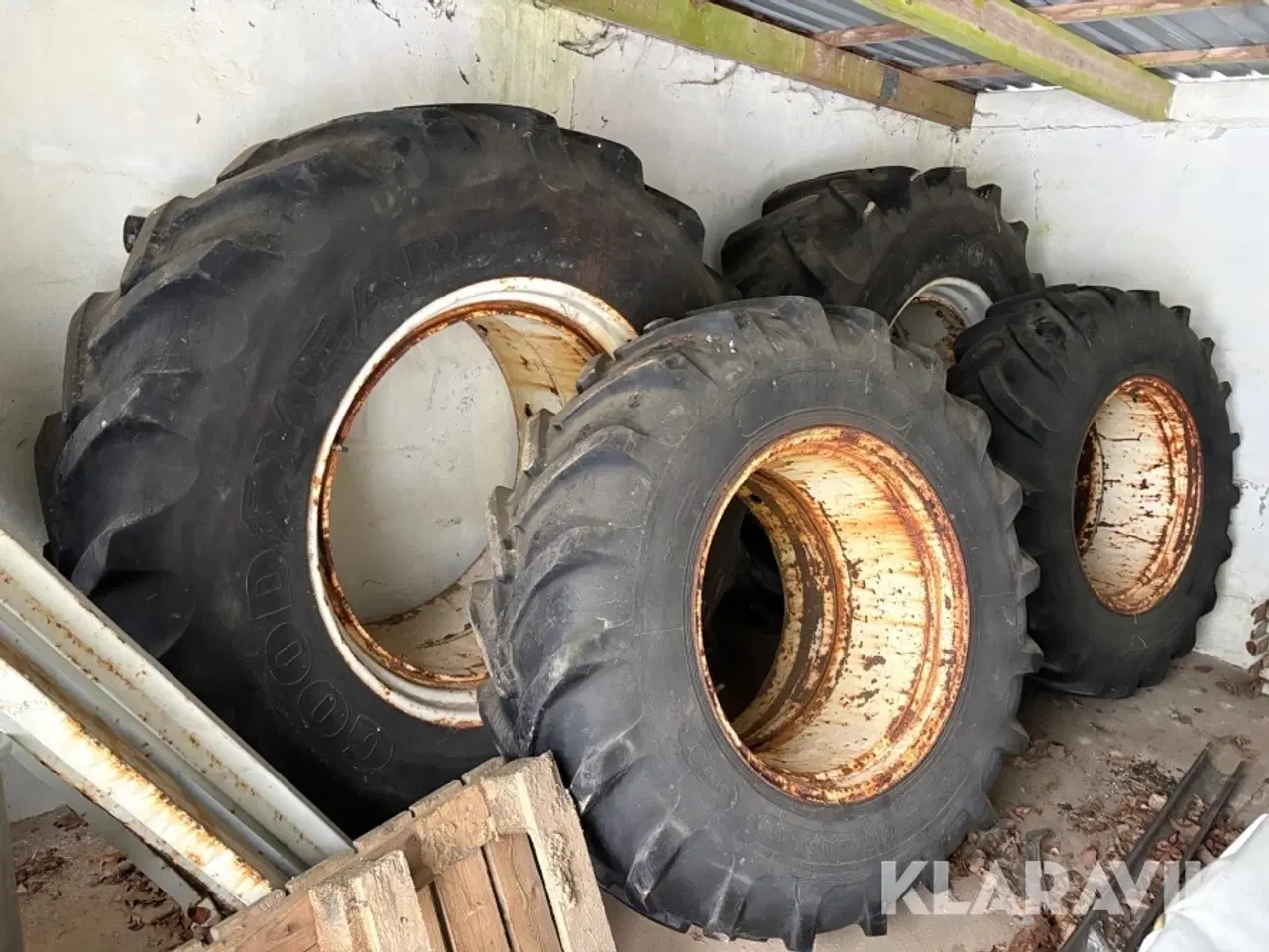 Billede 2 - Tvillingehjul Goodyear/cultor Q - komplet sæt