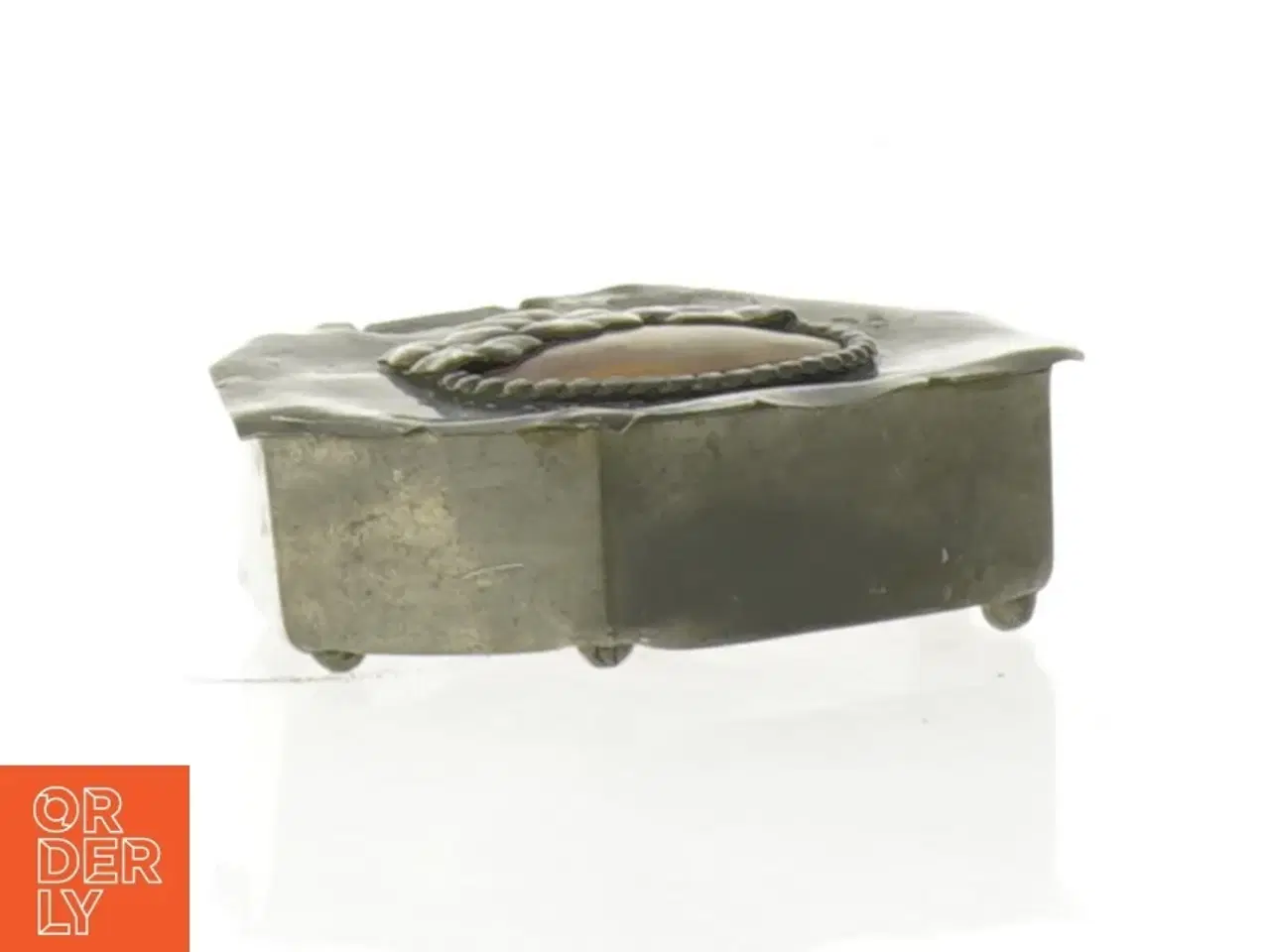Billede 7 - Antik Tin æske med Skildpadde skjold (str. 9 x 6 x 2 cm)