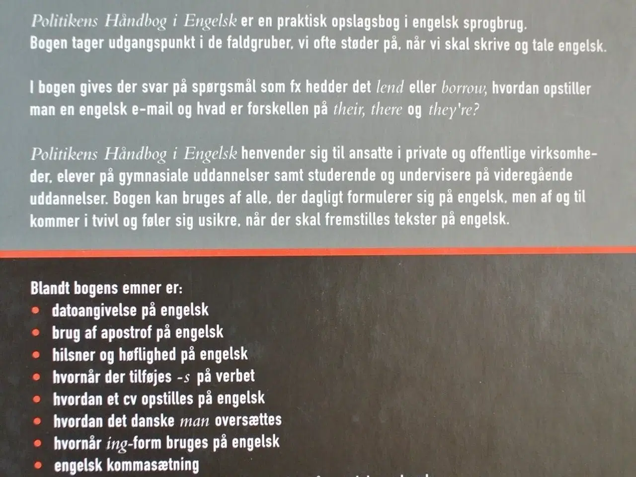 Billede 3 - politikens håndbog i engelsk, af flemming g. ander