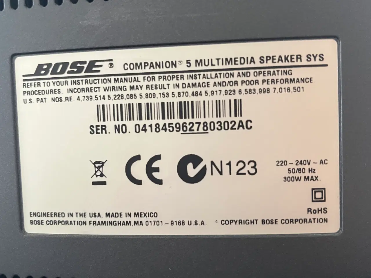 Billede 2 - Bose Companion 5 – 2.1 højtalersystem