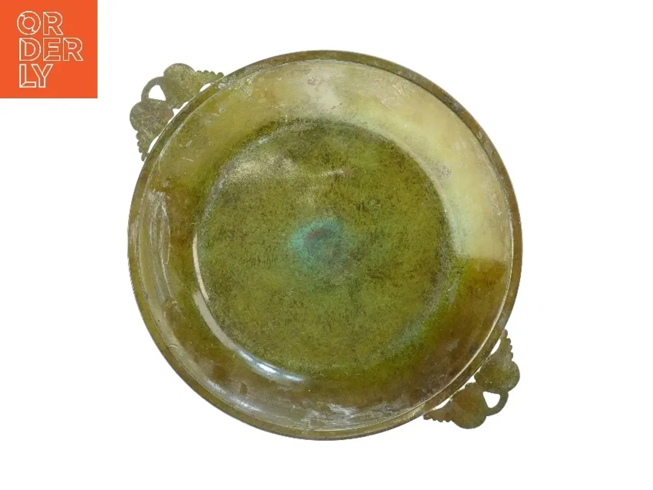 Billede 4 - Dekorativt messingfad (str. 27x33x2,5 cm)