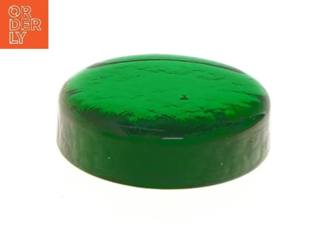 Billede 1 - Hinkesten i grønt glas (str. Ø 6 cm) (str. Ø 6 cm)