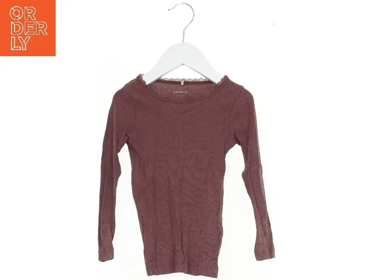 Billede 1 - Langærmet bluse med blondekant fra Name It (str. 98)