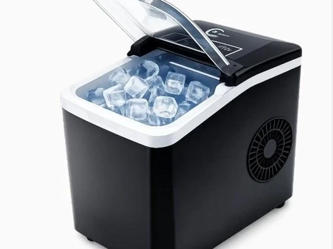 Billede 1 - Isterningmaskine Q77A - sort, 12 kg/døgn, touch & LED