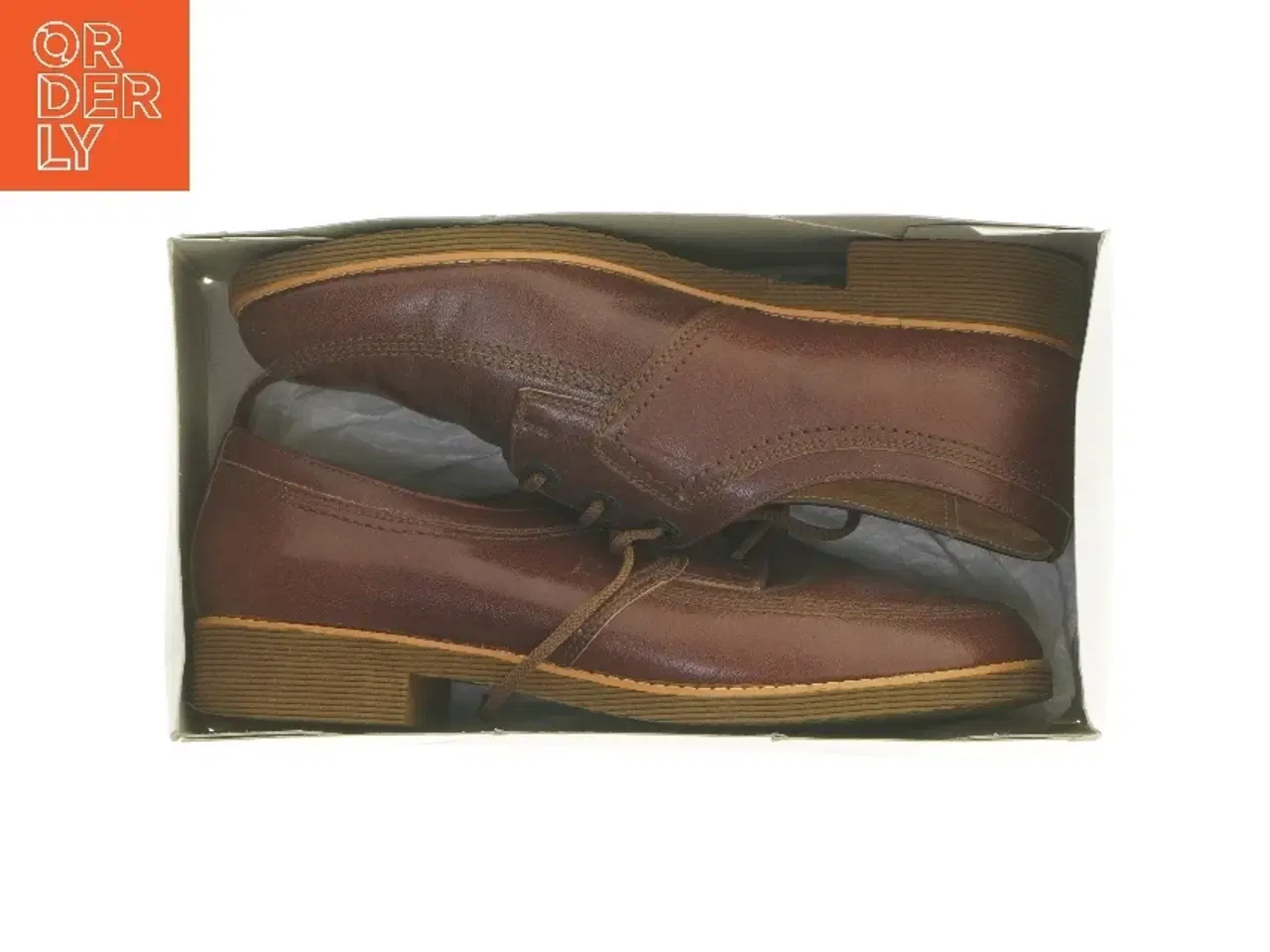 Billede 5 - Brune lædersko med snørebånd (str. 40 )