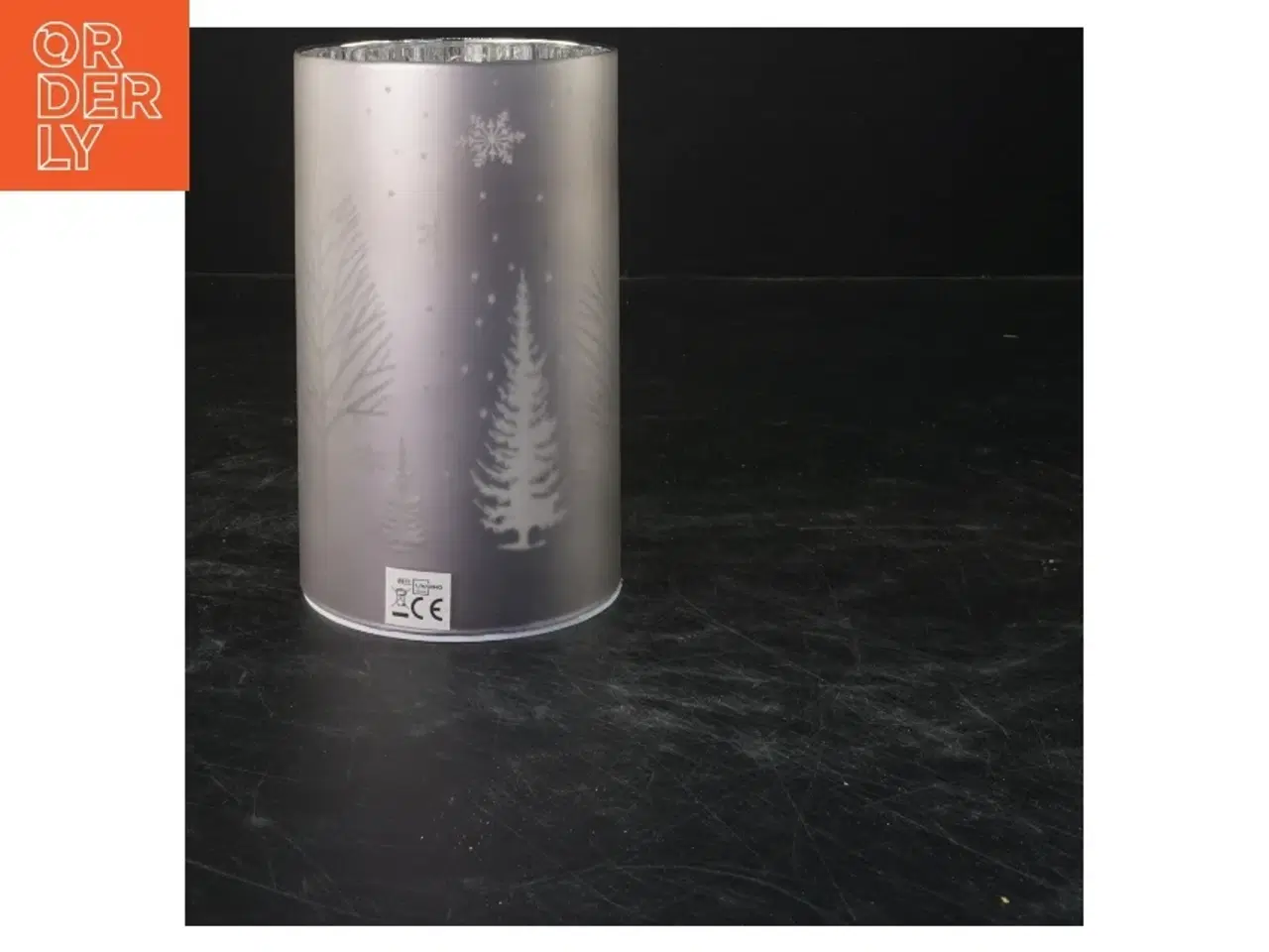 Billede 1 - Cylindrisk lyslygte med LED lys (str. 15x9 cm)