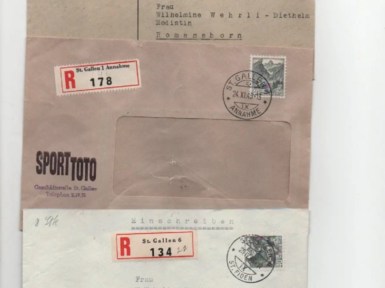 Billede 14 - Helvetia-Schweiz lot med konvolutter