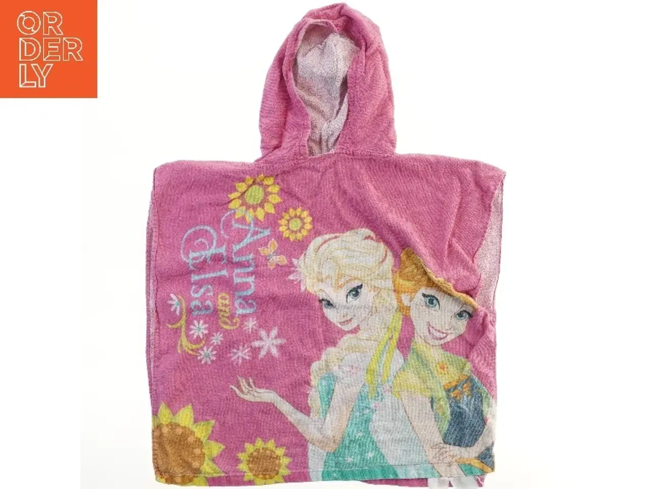 Billede 1 - Børneponcho med hætte og Frozen motiv fra Frozen (str. 60x56 cm)
