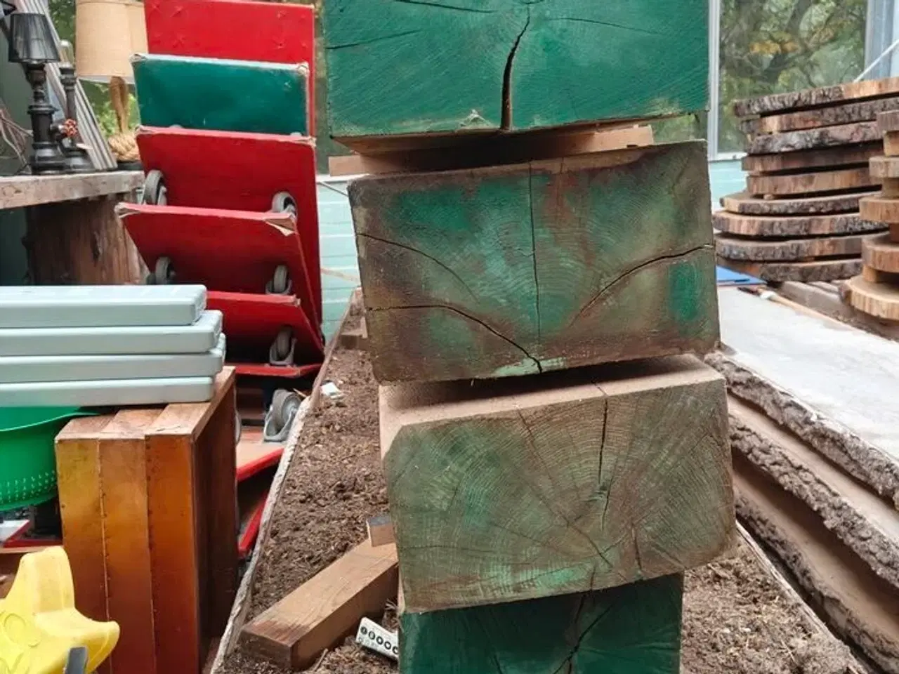 Billede 4 - 4 stk. Ege sveller str. 260 x 25 x 15