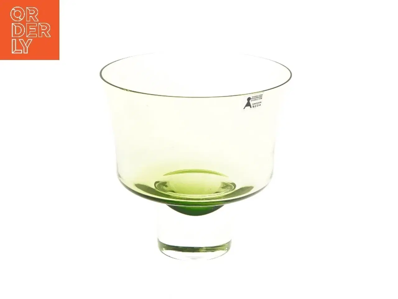 Billede 4 - Glas vase på fod fra Sweden Seda (str. Ø 15x15 cm)