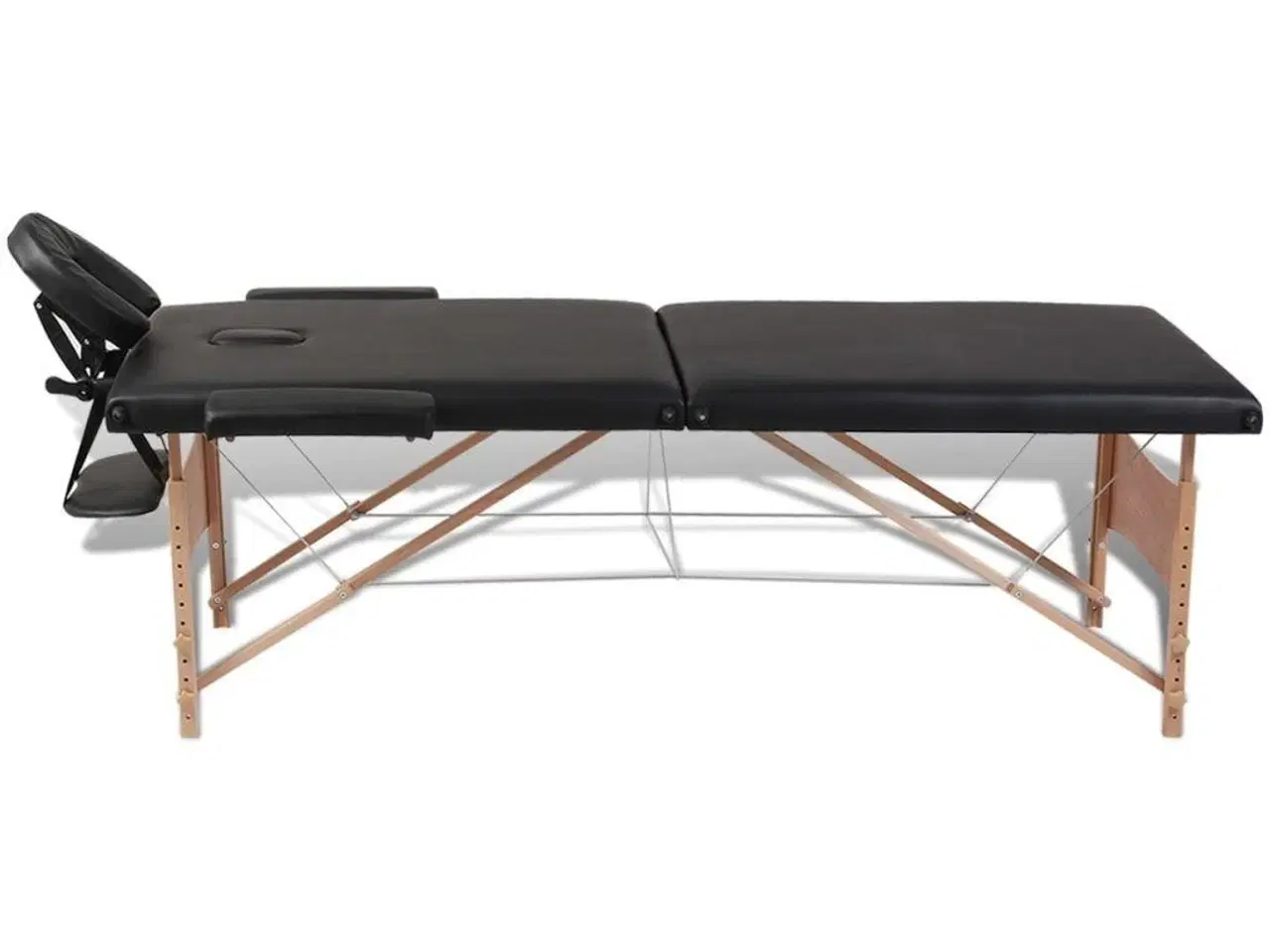 Billede 8 - Sammenfoldeligt massagebord med træstel 2 zoner sort