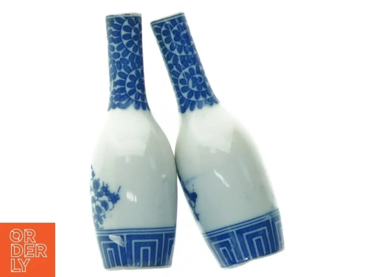 Billede 3 - Blå og hvide porcelænsvaser (str. 13 x 4 cm)