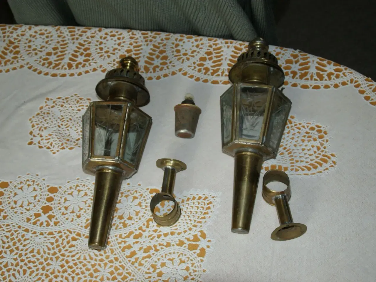 Billede 4 - NY PRIS gamle messing olie lamper sælges