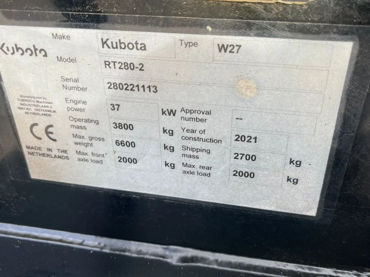 Billede 10 - Kubota RT280-2 Skovl og gafler