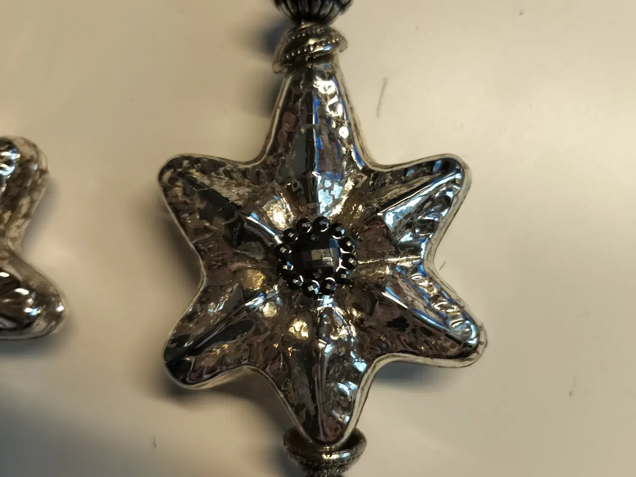 Billede 6 - Gamle julekugler med sølvophæng og med prismer