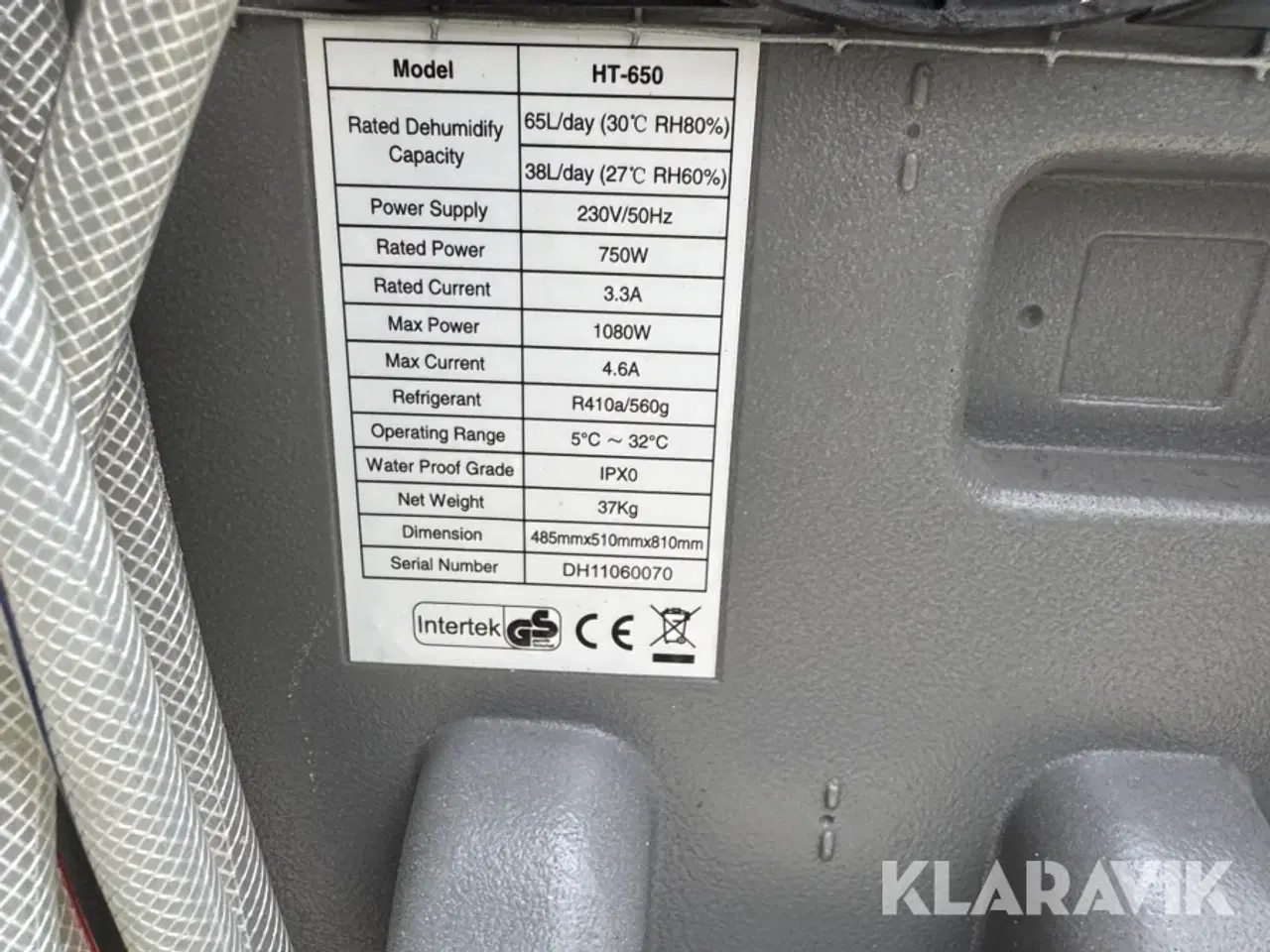 Billede 2 - Affugter Intertek Ht650
