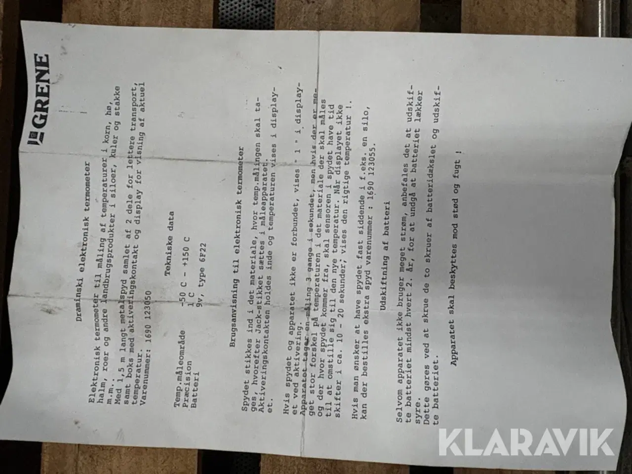 Billede 11 - Temperaturmåler Draminski til korn eller kartofler