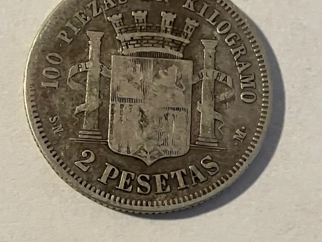 Billede 2 - 2 Pesetas Spain 1870
