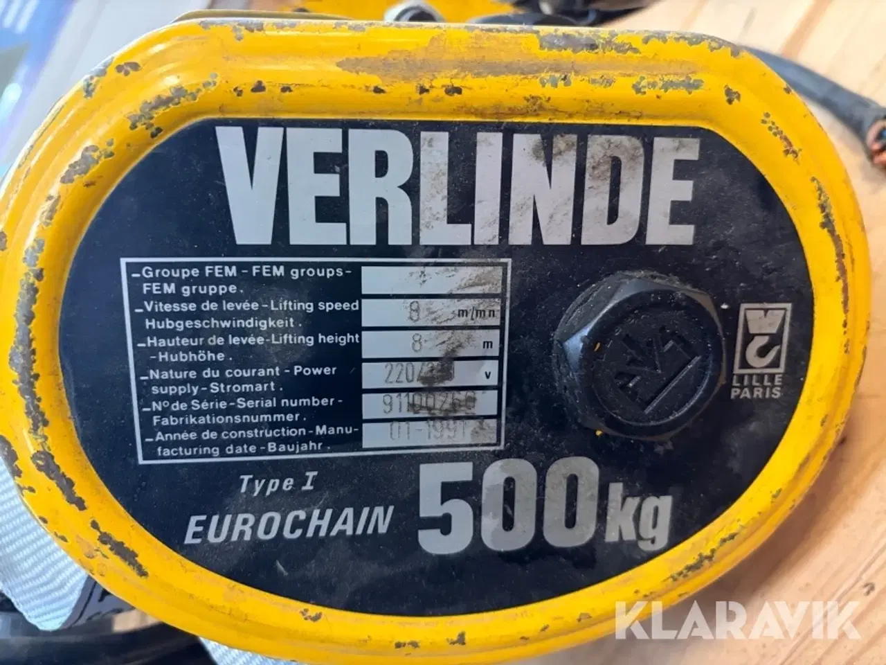 Billede 4 - El-kædetalje Verlinde Eurochain Type I