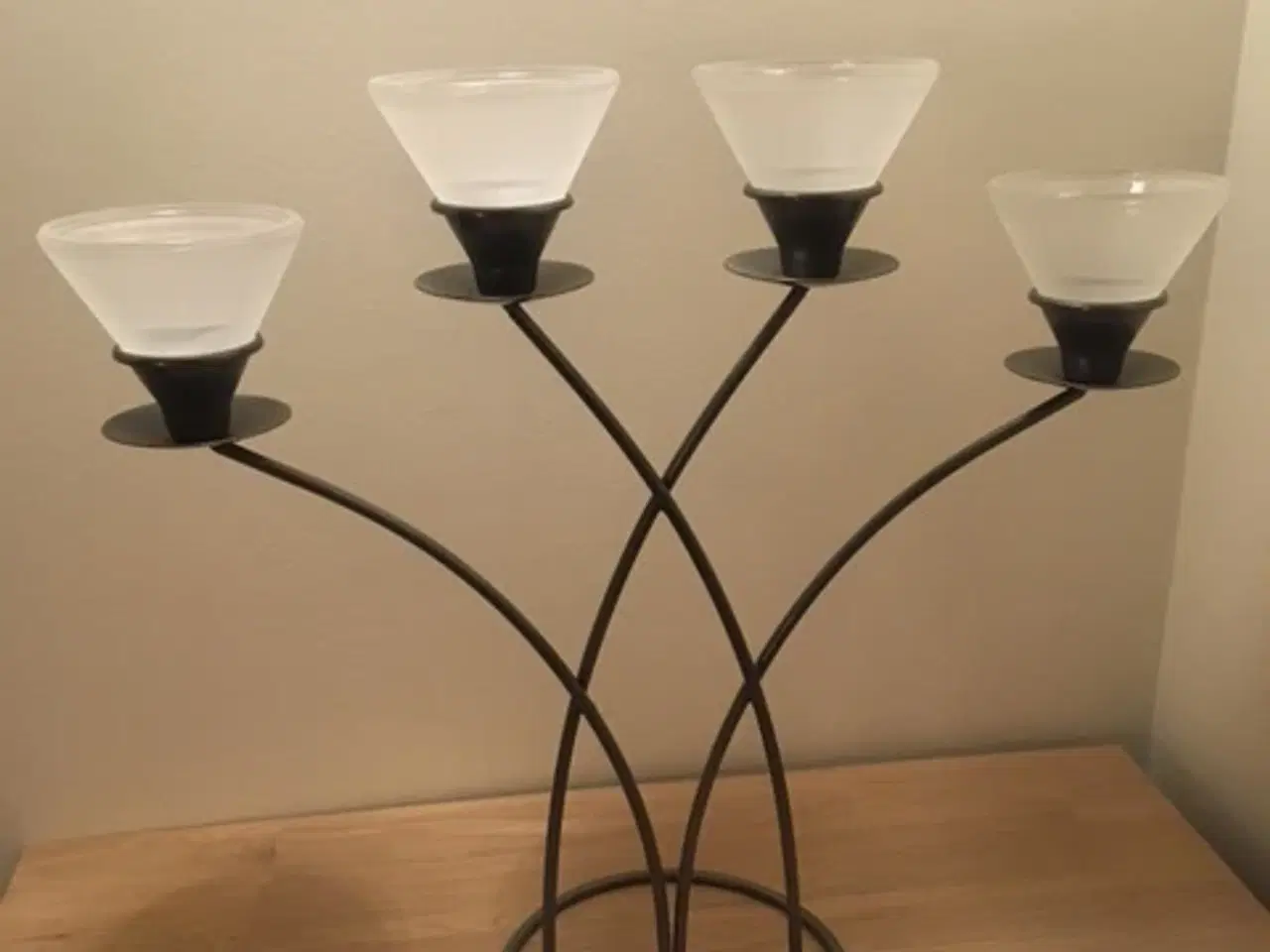 Billede 1 - Adventsstage metal og glas , Julepynt,