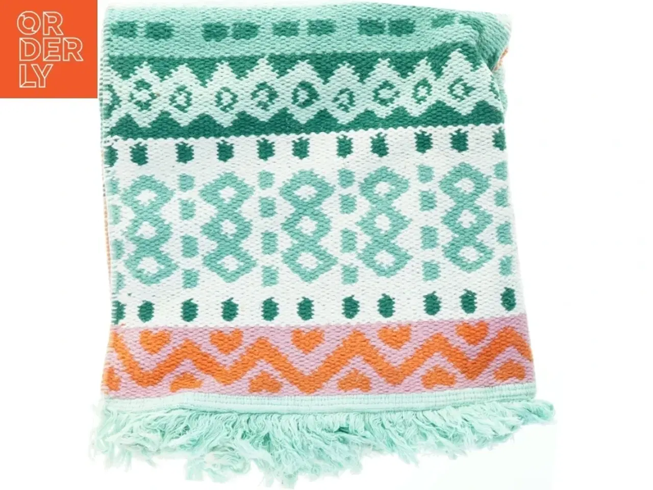 Billede 1 - Vævet tæppe med mønster (str. 160x71 cm)