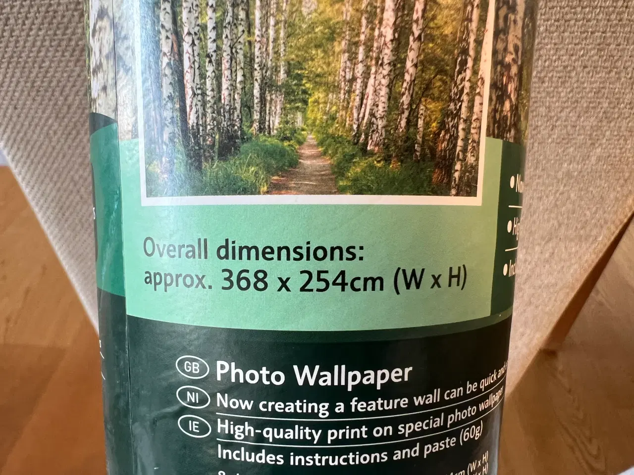 Billede 5 - 1 Stk. Ny Fotostad / Tapet af en birkeskov