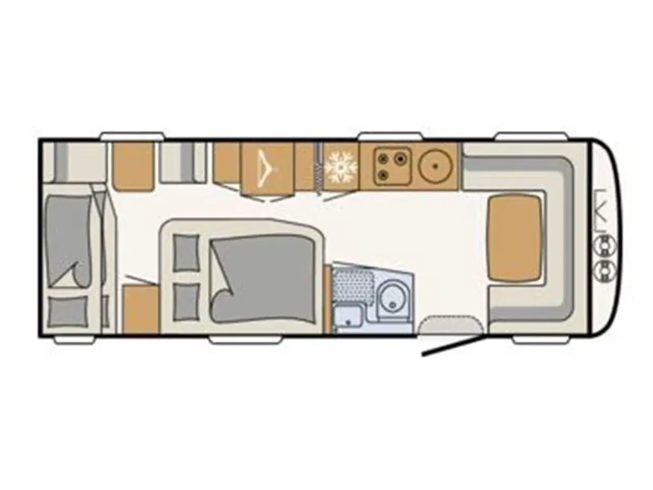 Billede 9 - 2019 - Dethleffs Generation Scandi 655 RFK Luksus Vintervogn med Dobbeltseng og xxl køjer.