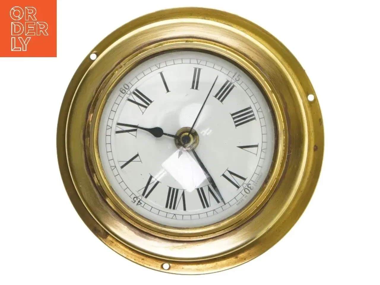 Billede 1 - Vægur med antik urskive (str. Ø 14,5 cm)