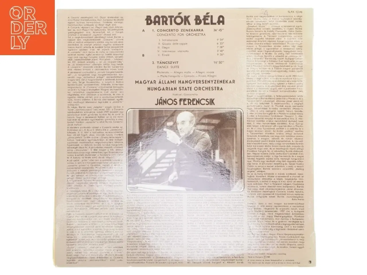 Billede 3 - Bartók Béla: Concerto, Dance Suite LP fra Hungaroton