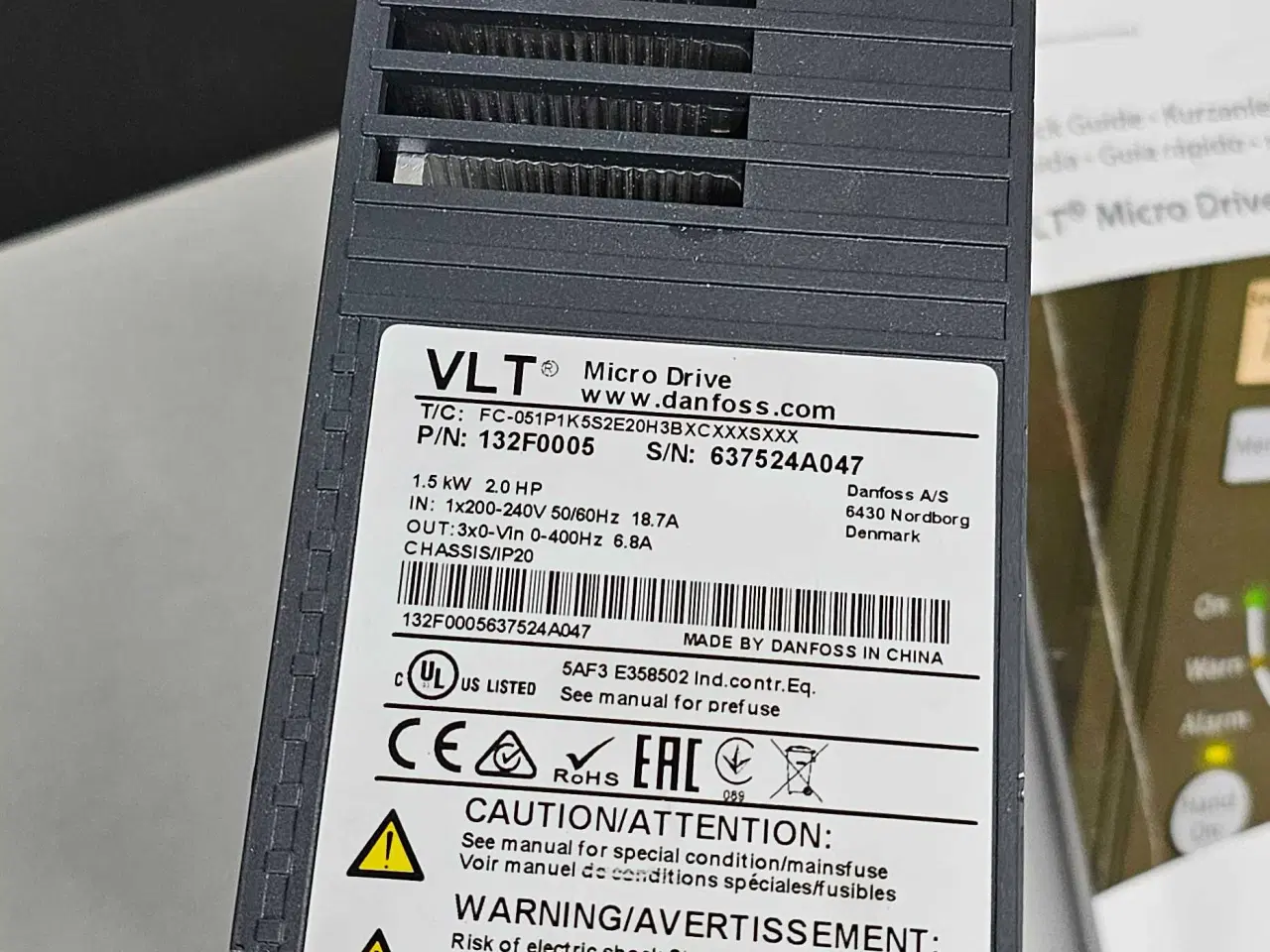 Billede 3 - Danfoss VLT Micro Drive FC51 0,18kW+1,5kW
