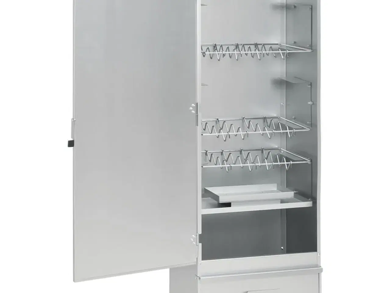 Billede 6 - Rygeovn med røgflis 44,5x29x110 cm galvaniseret stål