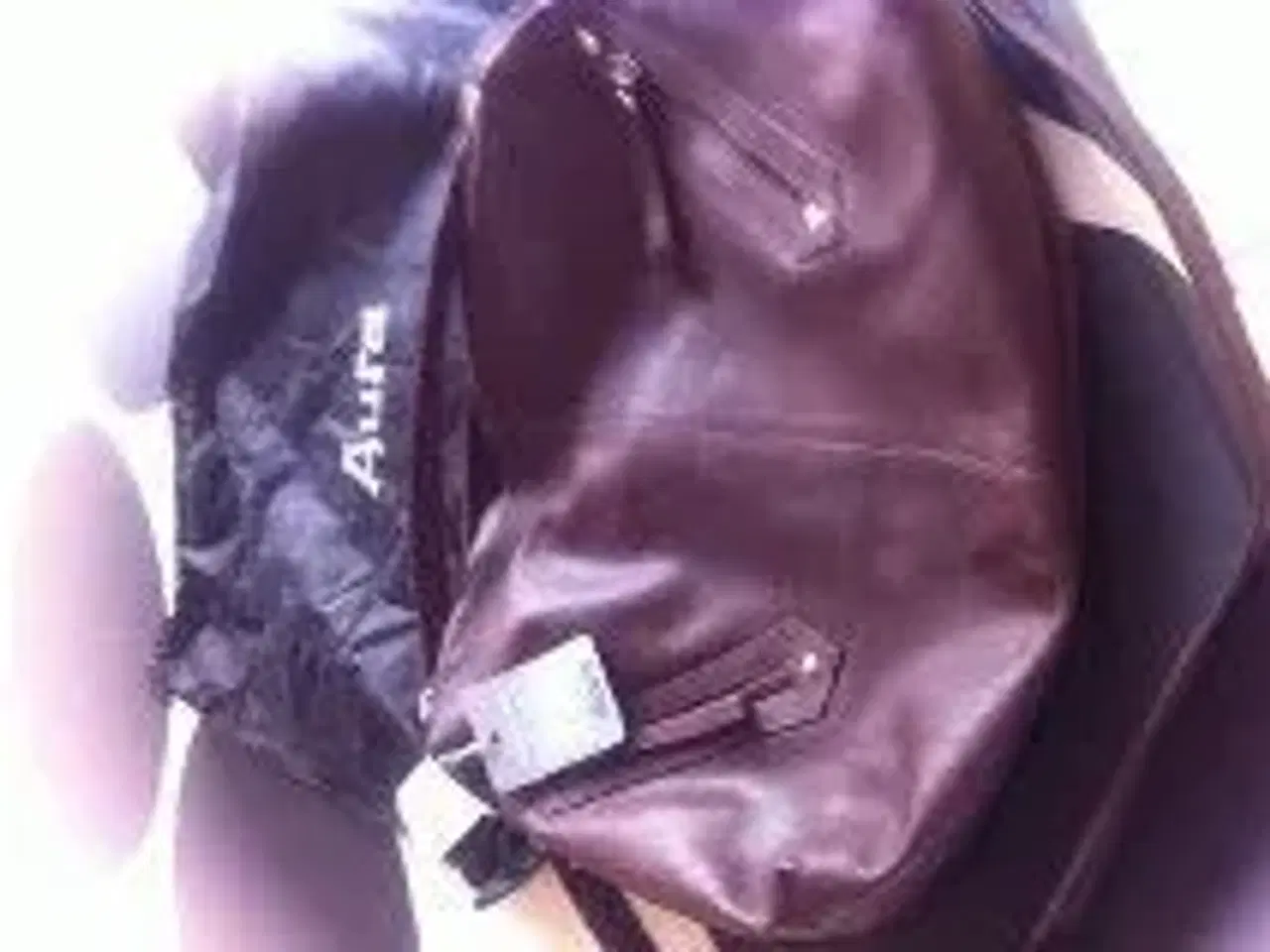 Billede 1 - Flot AURA lædertaske i cognacfarve